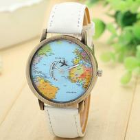 Creative watch Map watches 8mm mm Bucket Water Resistant Leather Deployment Glass balta
