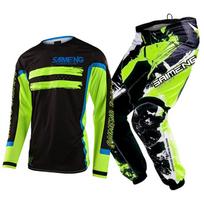 motokroso pavarų komplektas vaikams 4 5 6 7 8 9 10 11 12 13 metų Jaunimas vaikas Motociklas berniukas Mergaitė Jersey Pant Kits lenktyninis kostiumas Visureigis Enduro MX MTB XL-26 black
