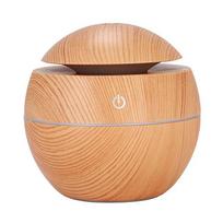 Kūrybingas grybo formos drėkintuvas su atmosferos šviesa - Tylus USB purkštuvas, Aromaterapija, Medžio rašto dizainas beige