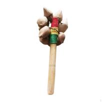 Nut Shell Shaker Easy to Learn with Wood Handle for Parties Home Musicians brown