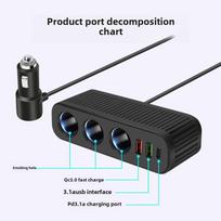 Smart Car Charger: Dual USB & PD Fast Charging QC3.0 D27
