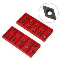 20pcs DCMT21.51 DCMT070204 VP15TF Carbide Inserts for Lathe Turning Tool Holder