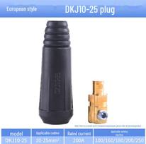 European Style Copper Quick Connector Plug Socket for Welding Machines DJK10-25 35-50 European DKJ10-25 plug