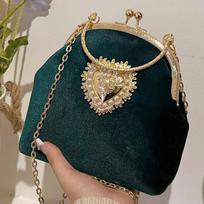 Retro Metal Lock Clutch for Women  Silk Shell Clips  Small Square Bags  Simplicity Shoulder Bags  Messenger Bags  Love Decoration