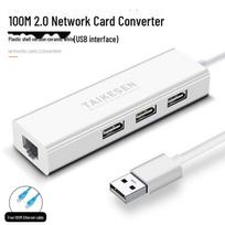 Type-C Network Cable Adapter for Lenovo, Apple MacBook, Xiaomi USB Laptops USB 100M 2.0 Plastic Case balta