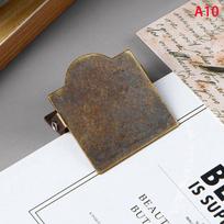 Retro Metal Binder Clips Foldback Notes Letter File Paper Clip Binding Securing Clips Scrapbook Clip Stationery Storage Clip A10 gray