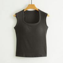 German Velvet Thermal Underwear with Chest Pads: Wide Shoulders, Slimming Fit, Trapezoidal Collar, Sleeveless Vest. S (80-95 jin)