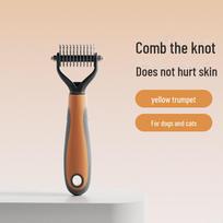 Naminio gyvūno vėlimosi šukos katėms ir šunims - Didelės plieninės šukos laisviems plaukams šalinti ir valyti Pet Detangling Comb