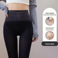 Natural Nude Leggings: Women's High-Waist, Plus Velvet, Thick Pantyhose for Autumn and Winter Footstep 70g juoda