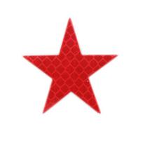 10 Pcs Reflector Stickers Decals Pentagram Reflective Warning Strip Tape Car Styling Car Bumper Reflective Strips Secure Star raudona