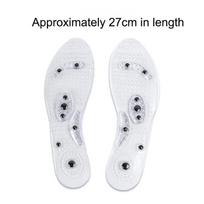 Acupoint Massage Magnetic Acupressure Sweat-Absorbing Breathable Insoles Plantar Massage Reflexology Therapy Pain Relief Insole white