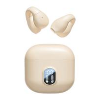 Naujos „Clip-on“ Bluetooth ausinės Belaidės ausinės Itin ilgas baterijos veikimo laikas Kaulų laidumas Triukšmo slopinimas balta
