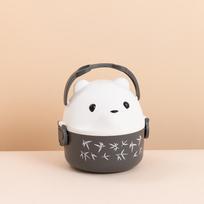 Cartoon Kids Lunch Box with Cutlery, Hand-held Bento Box, Glasses Bear Insulated Bento Box, Microwaveable Food Storage Container balta