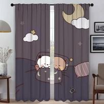 Blackout Curtains for Camera Bubu and Dudu Shades Home Interior Curtains for Living Room Halloween Decoration Window Curtain W50xH70cmx2pcs-CL