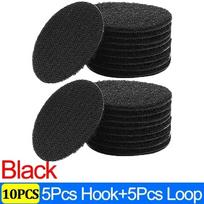 High Viscosity Adhesive Strap Fastener Double-sided Fixation Sewing Anti-slip Sex Toys Baby Sticker Board Games Fixed DIY 10Pairs (20pcs) black