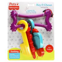 Fisher-Price, Pet, Key-9 Chew, Teething Toy, For Dogs, 1 Chewable Toy blue