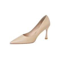 6682-A1 Spring Nude Professional Versatile Gold-Trim Comfortable Women's High Heels 8.5cm, 39 kūno spalva