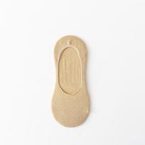 Moteriškos medvilninės neslystančios nematomos kojinės-laiveliai - Vasarinės plonos, mielos, vienspalvės baltos One Size beige