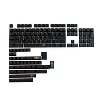 Midnight Rainbow Keycaps PBT Dye Sub for MX hes  Mechanical Keyboard 142 Keys Fits 61 63 64 65 67 68 80