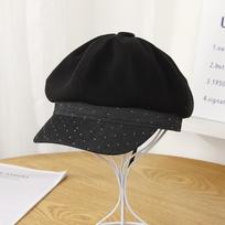 Vintage Beige Women's Beret Hat Octagonal Cap, Flat Brim for Sun Protection, Perfect for Fall & Winter Fashion, Commute & Daily Wear one size juoda