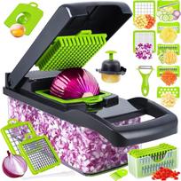 Cocina14/16 in 1 Multifunctional Vegetable Chopper Slicer Shredder with Basket Fruit Slicer Potato Shredder Carrot Grind Gadgets W229WW-
