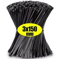 1000/100Pcs Nylon Cable Ties Self-locking Cord Ties Straps Home Office Wire Zip Ties Adjustable Cables Fastening Loop 100pcs