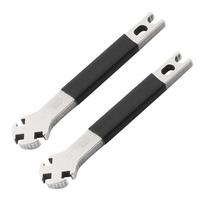 2 vnt. 3.3 3.4 3.5mm dviračio stipinų raktas dviračio remontui nuėmiklis stipinų speneliams ratlankio tiesinimo raktas profesionalus black