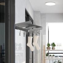 Clip Hangers Socks Underwear Drying Rack Drip Hanger Laundry Sock and Gray 12 Pegs gray