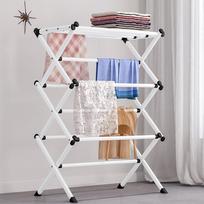 Folding Drying Rack Metal Stand Hanging Saving Space Multifunction Home Laundry Clothes Towel ARI balta