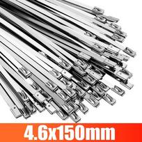 Stainless Steel Cable Ties Self-sealing Fastening Cable Tie Heavy Duty Multifunction Metal Self Locking Zip Tie Clamps Wholesale 20PCS
