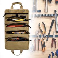 Compact Tool Bag with 5 Versatile Compartments for Easy Organization chaki