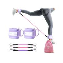 Fitness ankle buckle, hip training, leg trainer, anklet, leggings, elastic band, gantry, ankle buckle accessories 6pcs violetinė