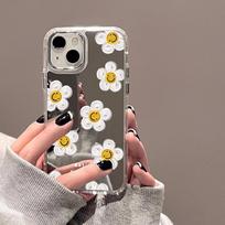 Mobiliųjų telefonų dėklai iPhone 11 13 XR 15 Pro Max 12 14 Pro Max Case iPhone 16 XS Max veidrodinis apsauginis dėklas Veidrodis išskirtinis animacinis filmas, atsparus vandeniui iPhone 11 Pro Max sidabras