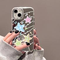 Mobiliųjų telefonų dėklai iPhone 11 13 XR 15 Pro Max 12 14 Pro Max Case iPhone 16 XS Max veidrodinis apsauginis dėklas Veidrodis išskirtinis animacinis filmas, atsparus vandeniui iPhone 11 Pro Max sidabras