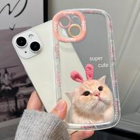 Mobiliųjų telefonų dėklai iPhone 11 13 XR 15 Pro Max 12 14 Pro Max dėklas iPhone 16 7 Plus 8 Plus XS Max Animacinis raštas Apsauga nuo kritimo Atspari smūgiams iPhone 6&6s balta