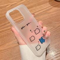 Mobiliųjų telefonų dėklai, skirti iPhone 11 13 15 Pro Max 12 14 Pro Max Case iPhone 16 15 Plus 13 Pro 12 Matinio tekstūros dažytos animacinės gėlės iPhone 11 balta