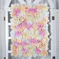 40*60cm Gėlių sienos kilimėlis Dirbtinių gėlių sienų panelės Šilkinės rožės Hortenzijos gėlių panelės fonui Vestuvių vakarėlio sienos dekoravimas rožinė