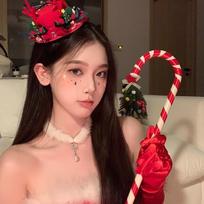 Christmas Cute Atmosphere Elk Horn Bell Hat Hairpin Women'S Headgear Autumn And Winter Sweet Birthday Photo Hair Accessories black