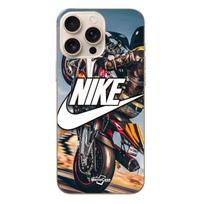 Coque - Nike - Iphone 16 Pro Max - Souple - Blanc - Motif roue moto balta