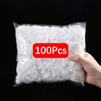 50/100 vnt. Vienkartiniai maisto uždangalai Maistui skirtas maišelis vaisiams ir daržovėms laikyti Elastingas dubenų ir puodelių uždangalas Virtuvės šviežumo išlaikymo plėvelės maišelis 100pcs white
