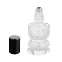 8 ml Stiklinis buteliukas su rutuliniu aplikatoriumi Mažas meškiukas Eterinių aliejų Kvepalų Buteliukai Kelioninis Daugkartinio pildymo Rutulinis aplikatorius Flakonas Kosmetikos Dozavimo Indelis beige