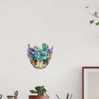 Hanging Sign for Potted Plants Acrylic Bonsai Art Piece Flat Planter Display Home Shelf Style C
