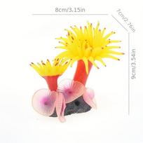 1Pc aquarium white flower simulation coral combination, fish tank landscaping submarine soft coral simulation sea tree silicone geltona