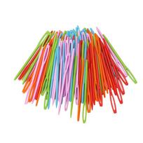100 vnt Vaikiški spalvoti plastikiniai 7 cm adatos gobelenas Binca siuvimo vilnos verpalai pasidaryk pats multi