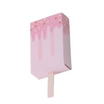 Birthday Gift Box Popcorn Container Ice Cream Shape Candy Boxes Container rožinė