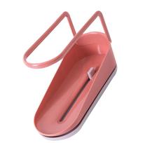 Kriauklės laikiklis Plastikinis stalo įrankių organizatorius Drenažo virtuvės kempinių laikymo dėžutė crimson with rack brown