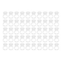 100pcs Tattoo Ink Ring Eyelash Extend Pigment Ink Holder Container Cup Cap  with Lid Tattoo Kit white