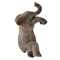 Elephant Flower Pot Hugger Resin Cute Climbing Elephant Figurines Creative Elephant Planter Pot Decor for Home Garden CHINA gray