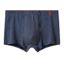 Vyriški apatiniai bokseriai Slim Fit, labai elastingi, išgaubti šortai kelnaitės, briaunuotos, kvėpuojančios, elastingos, patogios apatinės kelnės 2XL tamsiai mėlyna spalva