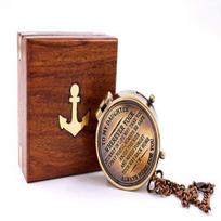 To My Daughter Graduation Day, Birthday Gifts Replica of  brass Camping Compass with Wooden Case Home décor  working..